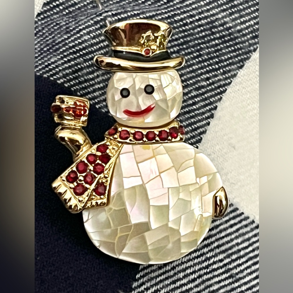 Liz Claiborne Snowman ⛄️ Pin. Vintage - Picture 3 of 13